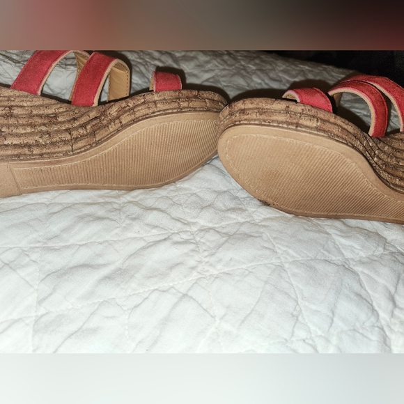Maiella Italy Red Cork Heel Wedges 5.5 - Picture 5 of 5